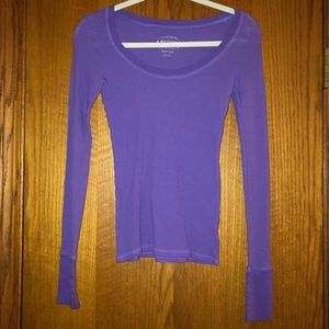 Purple Scoop Neck Tee